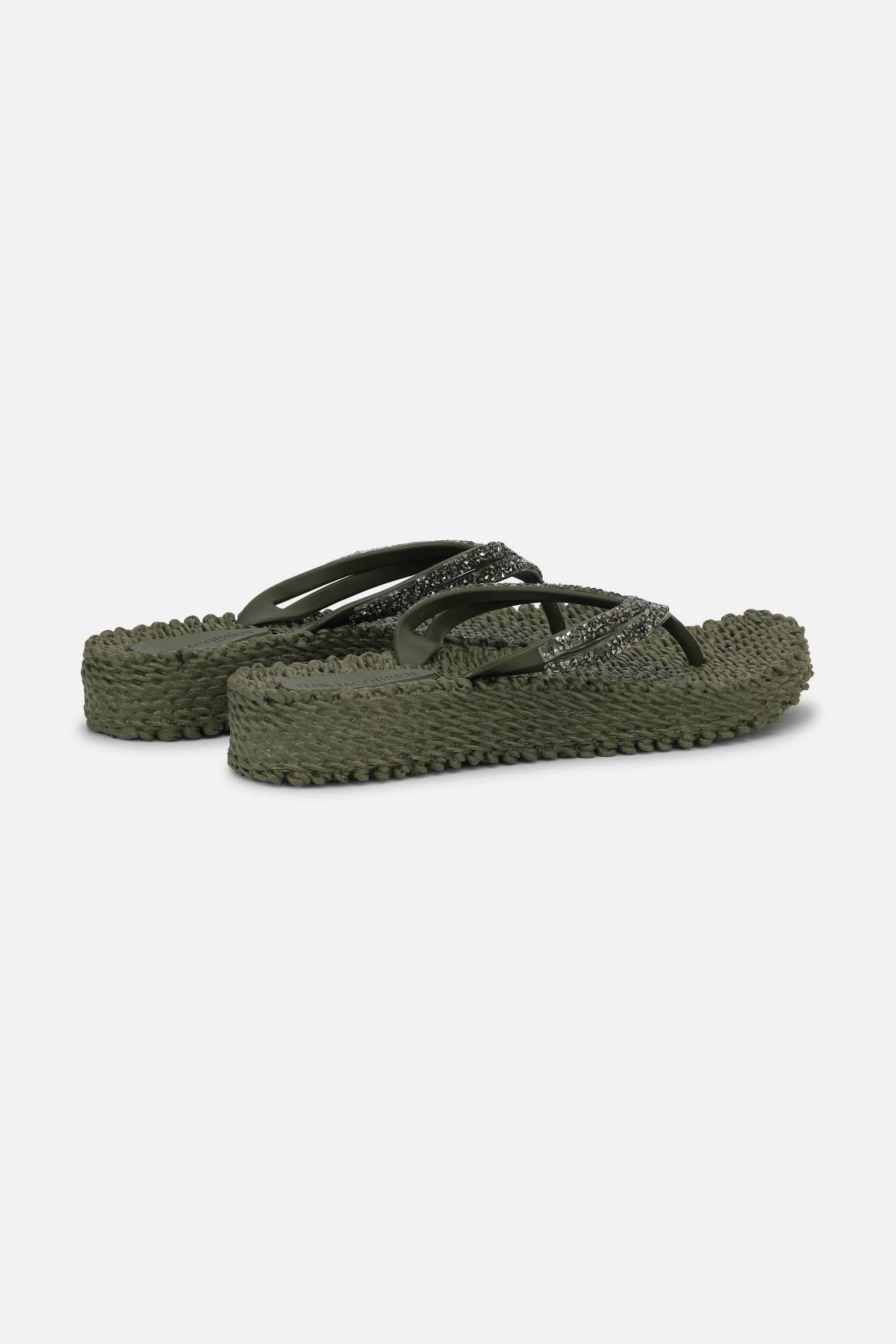 Platform Flip-flops Glittersten - Army